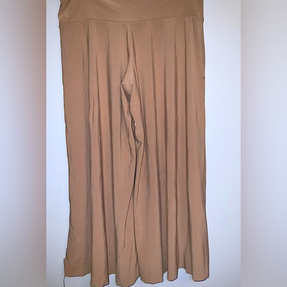 Vintage Boho Khaki Color Wide Leg Palazzo Pants Sz M - Picture 5 of 5